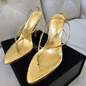 ByDose Mid Aurum Knotted 100mm Thong Sandals Size 38 / US 8